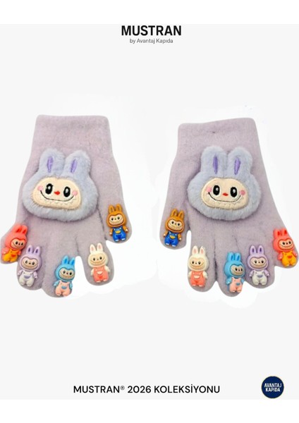 Çocuk Karakter Figürlü Peluş Triko Eldiven | 4-14 Yaş Esnek Kumaşlı Sıcak Tutucu Kışlık modelleri