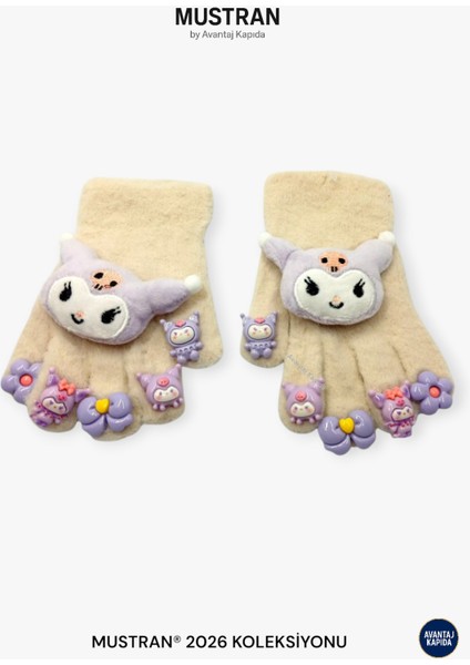Çocuk Karakter Figürlü Peluş Triko Eldiven | 4-12 Yaş Esnek Kumaşlı Sıcak Tutucu Kışlık fırsatları