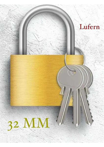 Dayanıklı 32 mm Dış Mekan Paslanmaz Çelik Halka Yüksek Güvenlikli Sarı Asma Kilit Garaj Bahçe Kapı