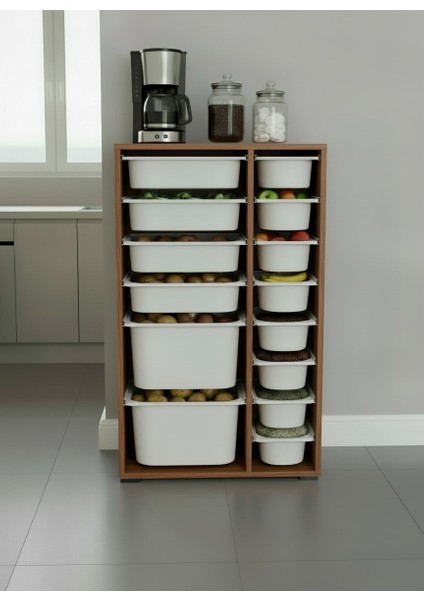 Rine 14 Sepetli Çok Amaçlı Mutfak Dolabı Tropik Ceviz 2D4K8U fiyatları