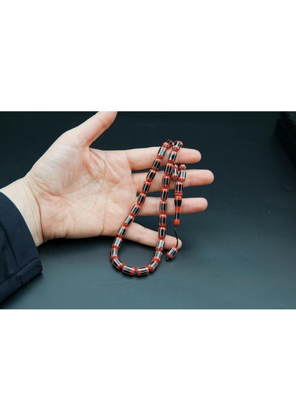 Siyah İnci Oltutaşı 8'lı Yarma Oltu Taşı Tesbih ST000157 indirimleri