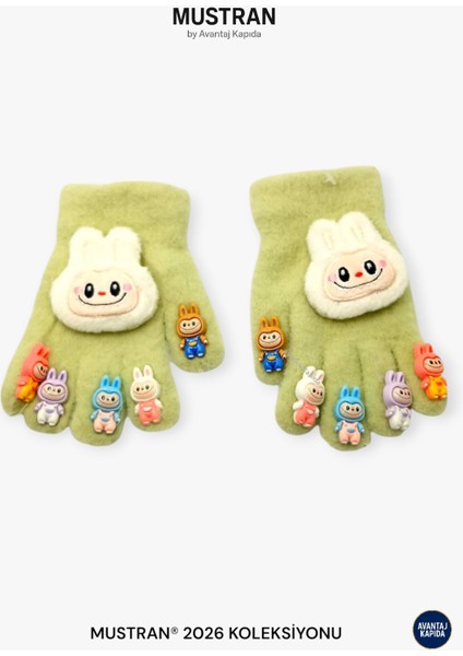 Çocuk Karakter Figürlü Peluş Triko Eldiven | 4-14 Yaş Esnek Kumaşlı Sıcak Tutucu Kışlık indirimleri