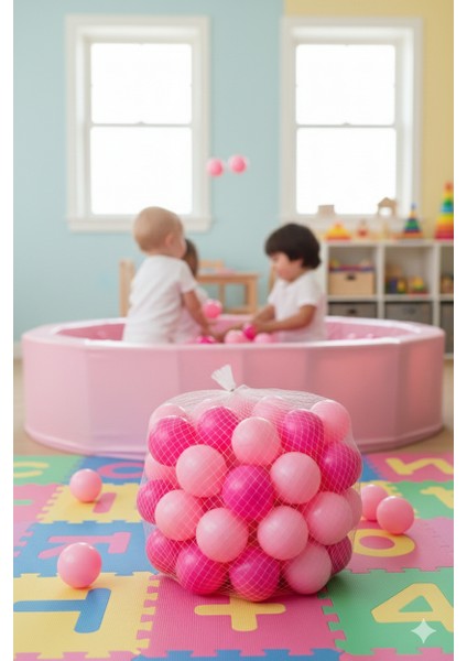 100 Adet Oyun Havuzu Topu Pembe