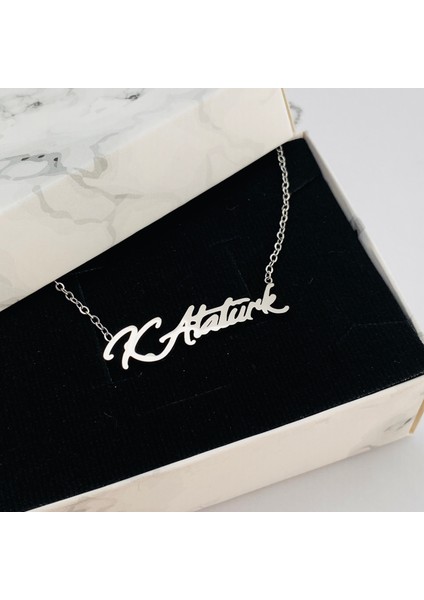 Atatürk Kolye Kemal Atatürk Imzalı Kolye Çelik 45CM modelleri