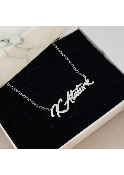 Atatürk Kolye Kemal Atatürk Imzalı Kolye Çelik 45CM indirimleri