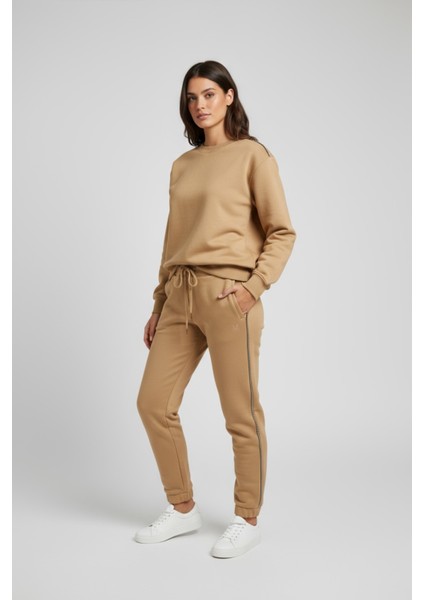 Zincir Işlemeli Mevsimlik Rahat Kalıp Tüylenmez Poodle Eşofman Takımı fiyatları