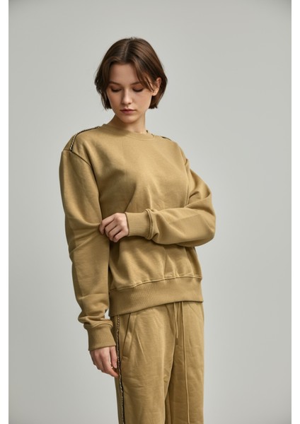 Zincir Işlemeli Mevsimlik Rahat Kalıp Tüylenmez Poodle Eşofman Takımı indirimleri