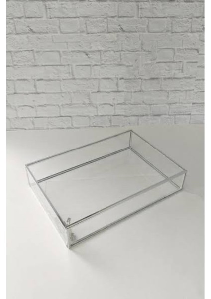 Kapaklı Cam Çikolata Kutusu, Gümüş Renk, 15-25 Cm, Şık ve Kullanışlı fiyatları