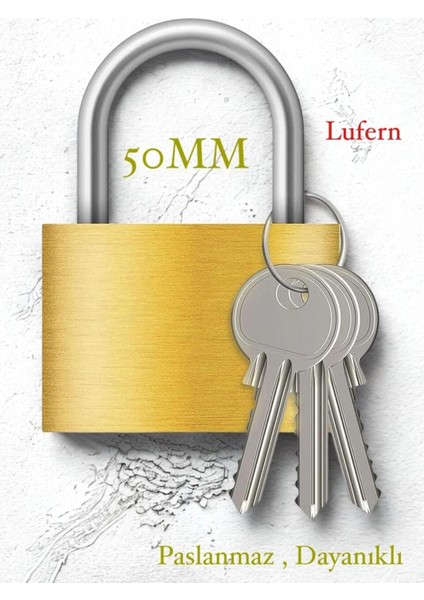 Dayanıklı 50 mm Dış Mekan Paslanmaz Çelik Halka Yüksek Güvenlikli Sarı Asma Kilit Garaj Bahçe Kapı