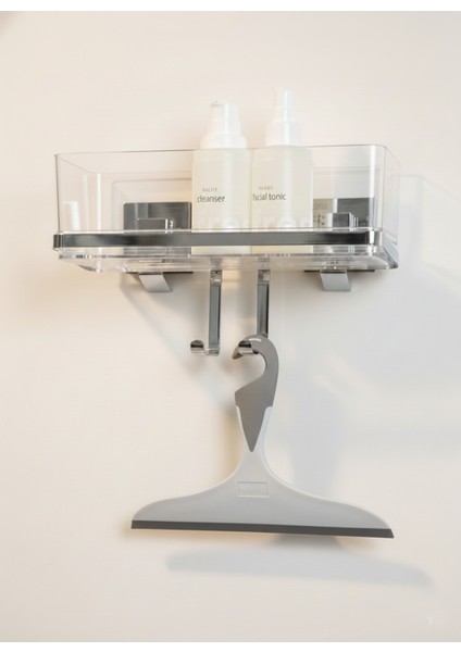 Beyaz, Küçük Çekçek Tezgah Üstü ve Cam Çekpası 22x17cm