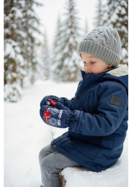 Bebek & Çocuk Kışlık Kar Oyun Eldiveni – Polar Astarlı Pratik Tek Parmaklı Model (2–4 Yaş)