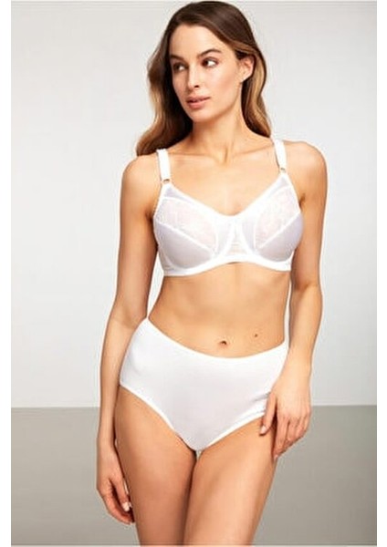 Martina Beyaz Sütyen Kadın Yüksek Destek ve Şık Tasarım ile Rahat Kullanım Sunar