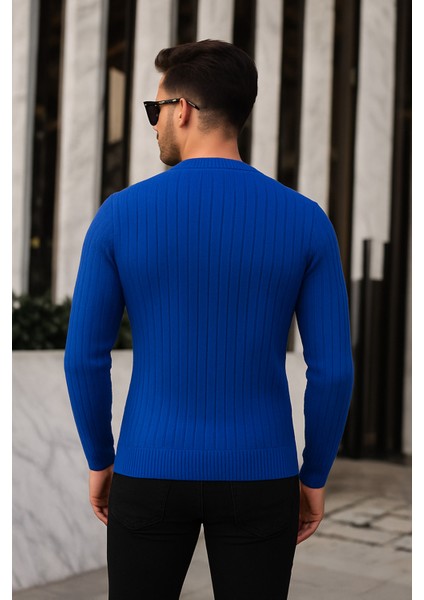 Erkek Slim Fit Dar Kesim Triko Kazak