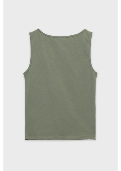 Slim Fit U Yaka Basic Atlet indirimleri