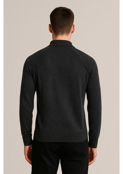 Polo Yaka Yumuşak Tuşeli Fermuarlı Erkek Triko Kazak fiyatları