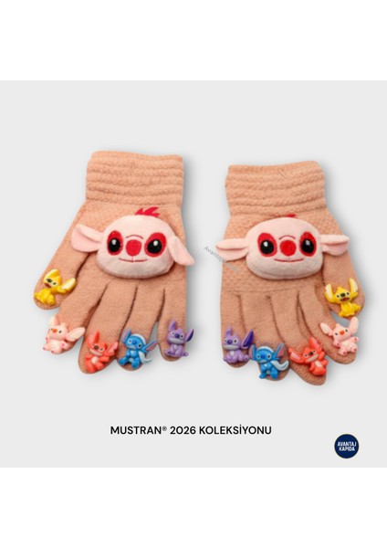 Çocuk Karakter Figürlü Peluş Triko Eldiven | 4-14 Yaş Esnek Kumaşlı Sıcak Tutucu Kışlık fırsatları