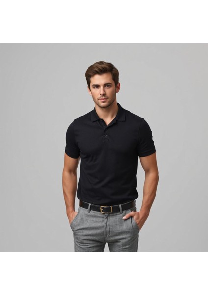 Slim Fit Pamuklu Basic Kısa Kol Polo Yaka