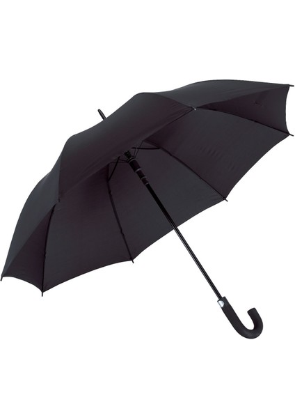 Siyah 8 Tel Fiber Baston (Geniş Tip) Şemsiye