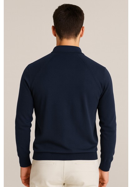 Polo Yaka Yumuşak Tuşeli Fermuarlı Erkek Triko Kazak fiyatları