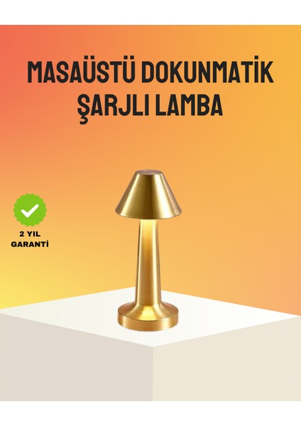 Modern Metal Masa Lambası 3 Işık Renkli Kademesiz Parlaklık Ayarlı - NJ001P-4IDIM3