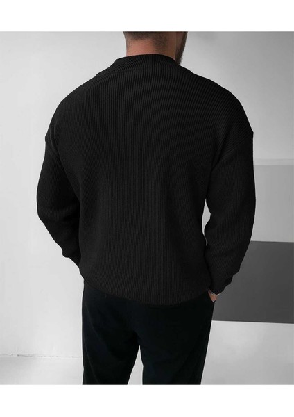 Erkek Slim Fit Dar Kesim Yarım Fermuarlı Dik Yaka Triko Kazak fiyatları