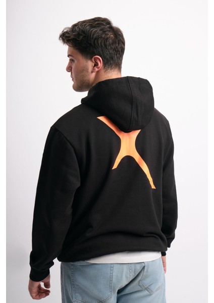 Oversize Geniş Kalıp Baskılı Kapüşonlu Erkek Sweatshirt fiyatları