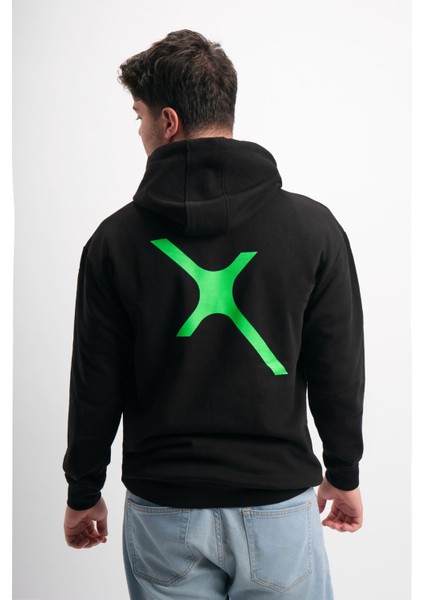 Oversize Geniş Kalıp Baskılı Kapüşonlu Erkek Sweatshirt indirimleri