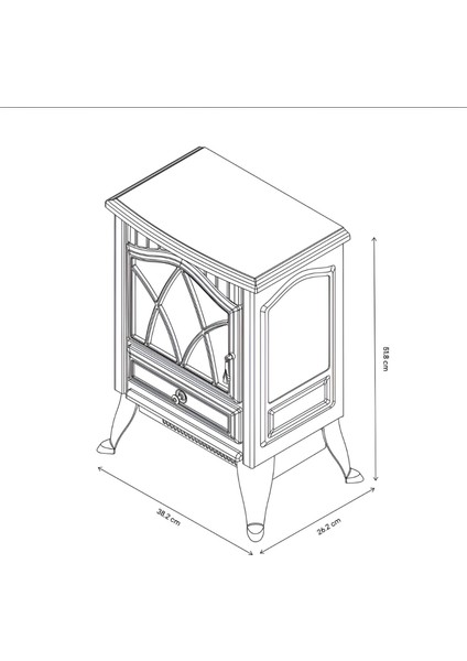 Kurtssa 3 Camlı Panaromik Elektrikli Şömine fiyatları