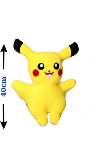 Büyük Boy Pokemon Pikachu Peluş Oyuncak Pikaçu Oyuncak 40 cm