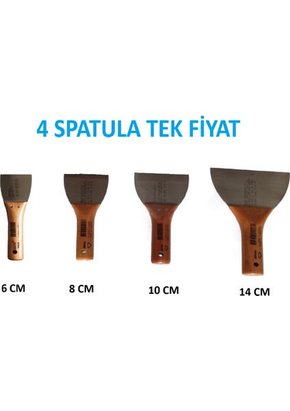 Spatula Seti (6-8-10-14 Cm)