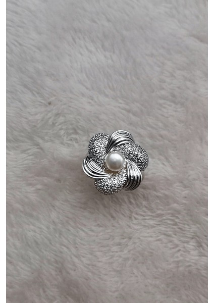 Gerçek Incili 925 Ayar Gümüş Yüzük