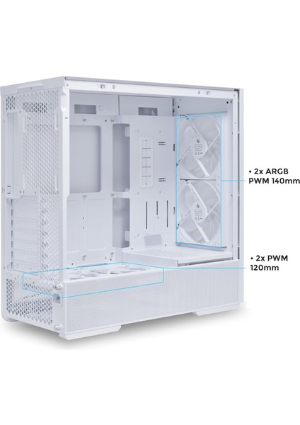 Lıan Lı Lancool 207 4x Fan Mıd-Tower Beyaz Atx Kasa G99.LAN207RW.00