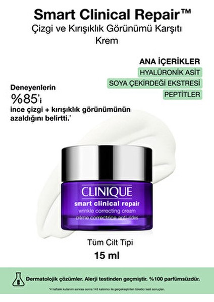 Smart Clinical Repair™ Çizgi ve Kırışıklık Görünümü Karşıtı Nemlendirici Krem 15ml Tüm Cilt Tipleri İçin indirimleri