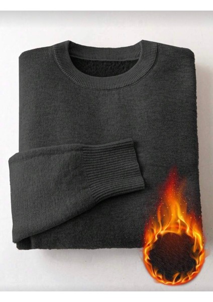 Kadın Fitted Crew Yaka Kaburgalı Uzun Kollu Yün Akrilik Kazak