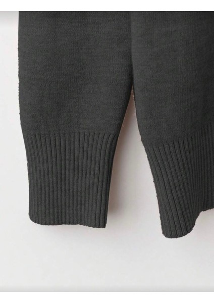 Kadın Fitted Crew Yaka Kaburgalı Uzun Kollu Yün Akrilik Kazak fiyatları