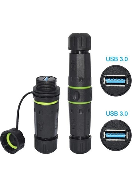 PM-24598 Dişi - Dişi IP68 Su Geçirmez 3.0 Usb-A Konnektör