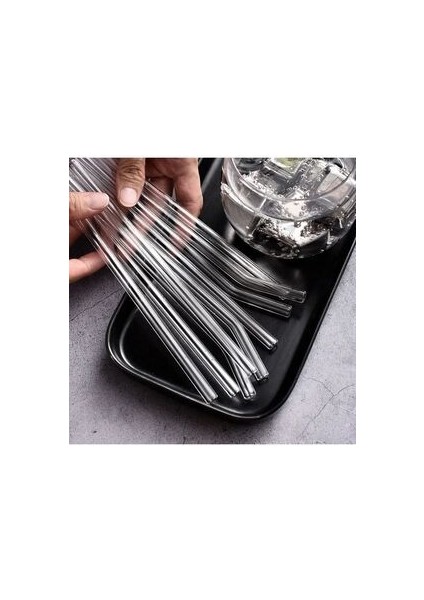 Şeffaf 6'lı Eğimli Cam Pipet, 20 cm 9 mm Sağlıklı El Yapımı fırsatları