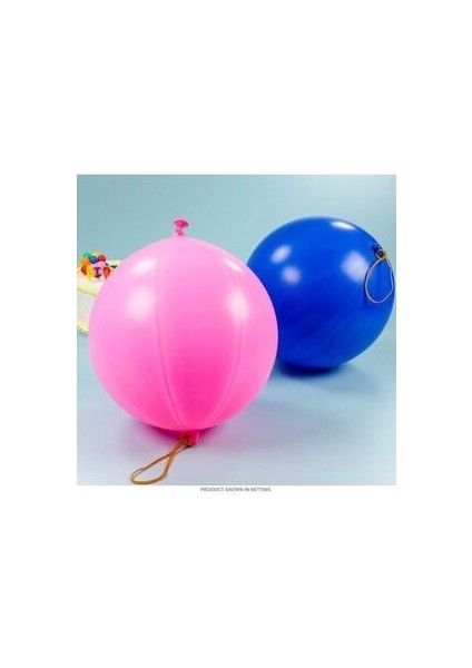 10 Adet Renkli Lastikli Zıpzıp Balon Ipli Punch Panç Büyük Eğlenceli Balon indirimleri