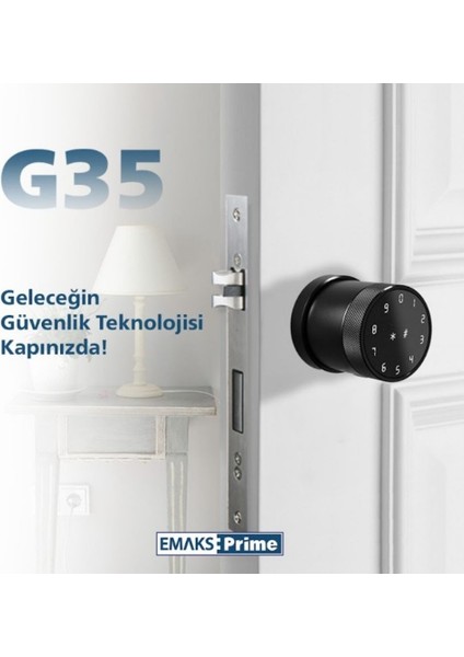 Akıllı Kilit G35 (Cam Kapılara Özel), Parmak İzi, Şifre, Kart, Tuya Uygulama modelleri