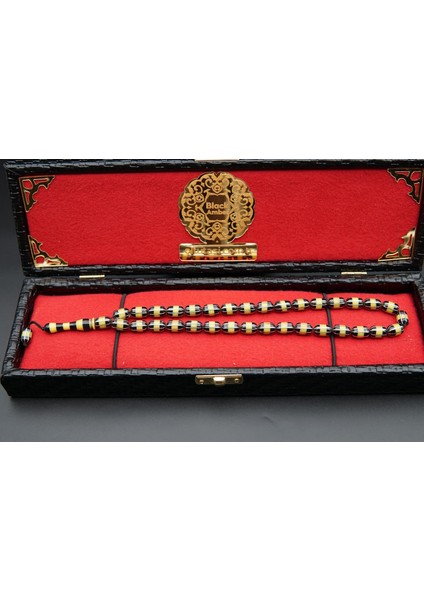 Siyah İnci Oltutaşı 8'li Yarma Oltu Taşı Tesbih SK000159