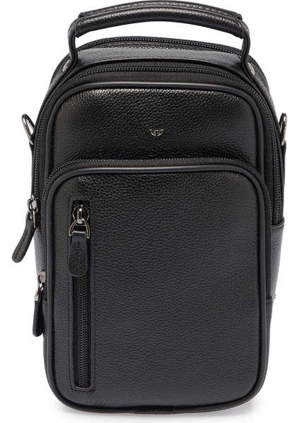 S1PC0002192-A6F Deri Erkek Portföy Çantası - Siyah