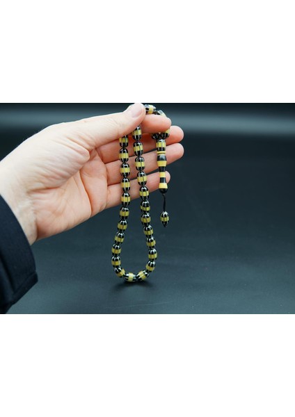 Siyah İnci Oltutaşı 8'li Yarma Oltu Taşı Tesbih SK000159 fiyatları