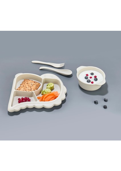 Dino Mama Seti - Tabak Çerezlik ve Çatal Kaşık - Bebek Yemek Kabı - Dinozor Çocuk Tabak Seti fiyatları