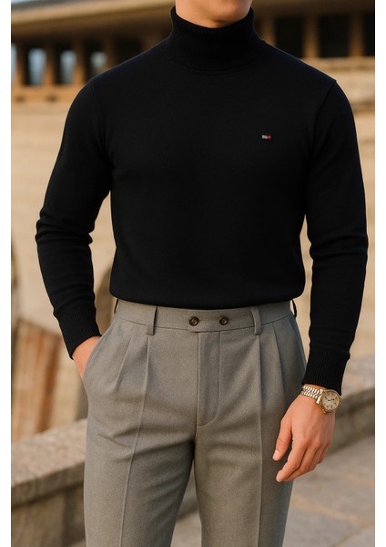 Erkek Trend Kışlık Boğazlı Bordo Triko Kazak fiyatları