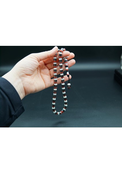 Siyah İnci Oltutaşı 8'li Yarma Oltu Taşı Tesbih SK000160 modelleri