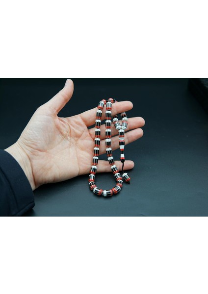 Siyah İnci Oltutaşı 8'li Yarma Oltu Taşı Tesbih SK000160 fırsatları