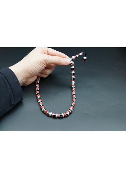 Siyah İnci Oltutaşı 8'li Yarma Oltu Taşı Tesbih SK000160 indirimleri