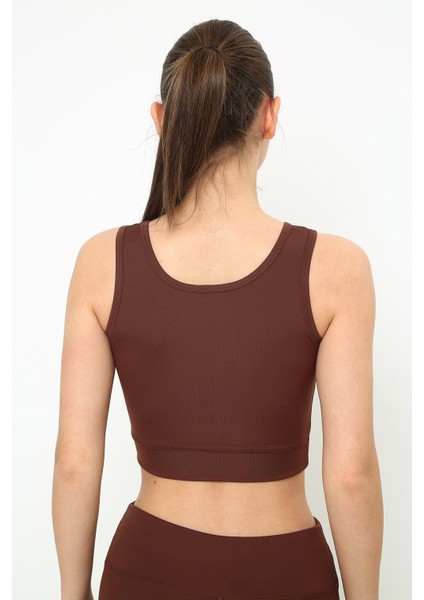 Askılı Body Crop Top Üst - Kahverengi fırsatları