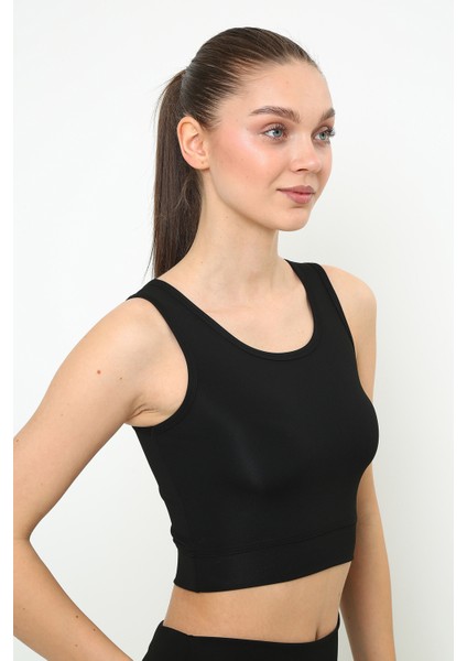 Askılı Body Crop Top Üst - Siyah modelleri