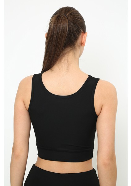 Askılı Body Crop Top Üst - Siyah fırsatları